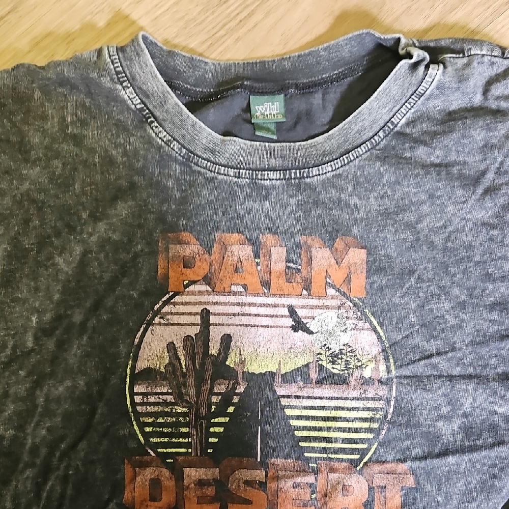 Wild Fable Gray Palm Desert Long Sleeve Tee